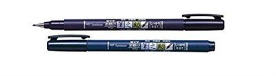 Tombow WS-BH-1P Fudenosuke Sert Uçlu Fırça Kalemi - Siyah