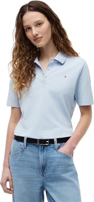 Tommy Hilfiger 1985 Reg Pique Polo Ss Ww0ww43224 S/S Polo Tişört Kadınlar