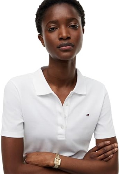 Tommy Hilfiger 1985 SLIM PIQUE POLO SS Polo Tişört Kadın