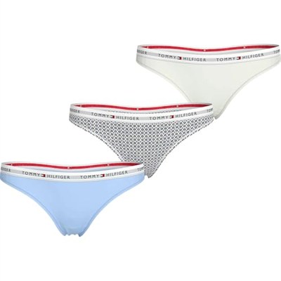 Tommy Hilfiger 3 PACK THONG (EXT. SIZES) Kadın İç Çamaşırı Kadın