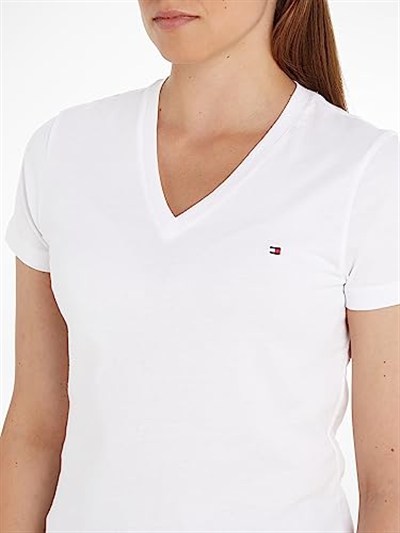 Tommy Hilfiger HERITAGE V-NK TEE Tişört Kadın