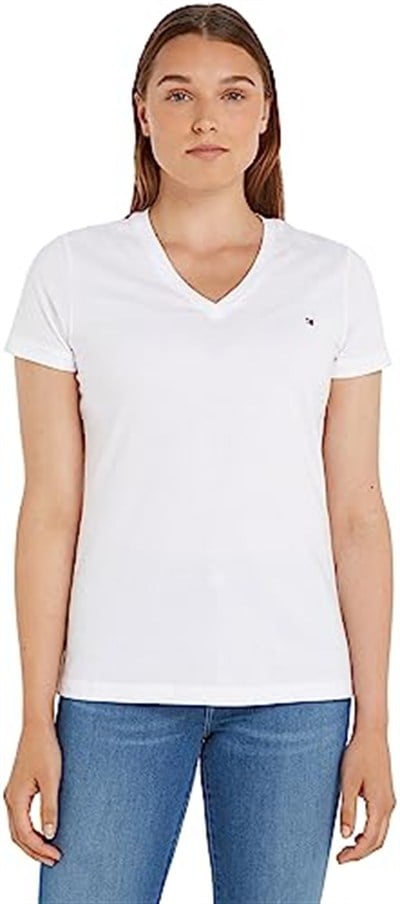 Tommy Hilfiger HERITAGE V-NK TEE Tişört Kadın