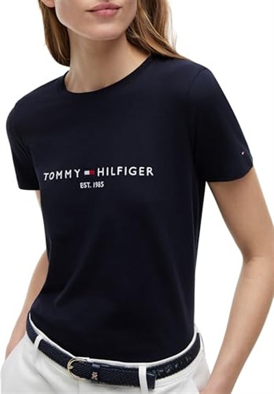 Tommy Hilfiger Kadın Kısa Kollu Tişört Heritage Hilfiger C-nk Reg Tee