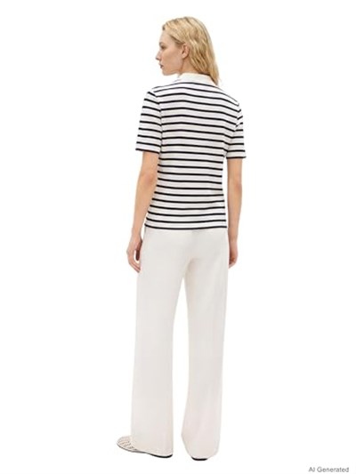Tommy Hilfiger Kadın Polo Yaka T-shirt WW0WW432240BF, Mavi, S