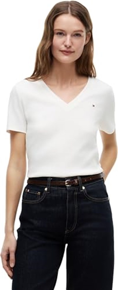 Tommy Hilfiger NEW SLIM CODY V-NK SS Tişört Kadın
