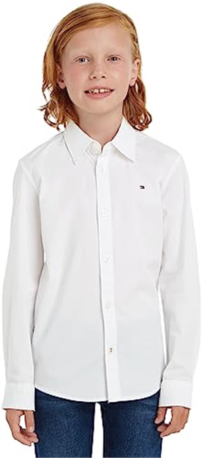 Tommy Hilfiger SOLID STRETCH POPLIN SHIRT L/S Gömlek Erkek çocuk