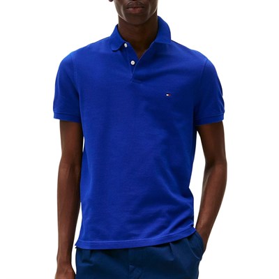 Tommy Hilfiger Streç Pamuklu Slim Fit Düğmeli Polo Yaka T Shirt Erkek POLO YAKA T SHİRT MW0MW17770 DBZ