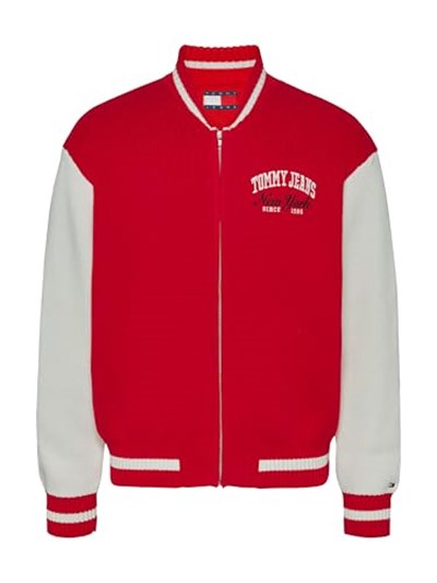 Tommy Hilfiger TJM RLX VARSITY BASEBALL SWEATER Polo Kazak Erkek