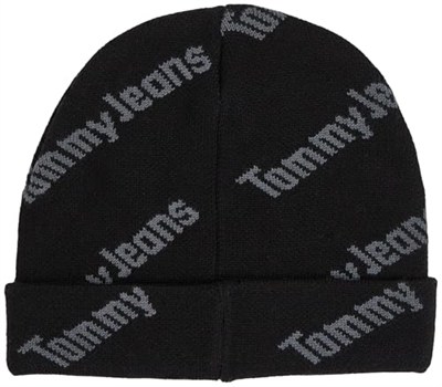 Tommy Hilfiger Tjm Skater Boy S Beanie Print Erkek Bere, Siyah, Os