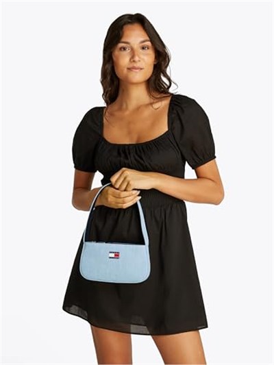 Tommy Hilfiger TJW ESS MUST SHOULDER BAG DENIM Kadın Çanta, Mavi, Tek Beden