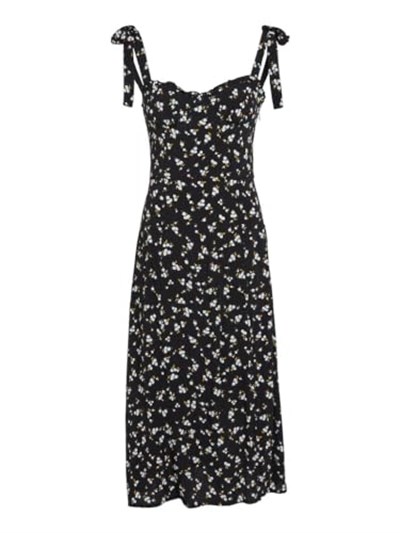 Tommy Hilfiger Tjw Midi Floral Ruffle Dress Elbise Kadın