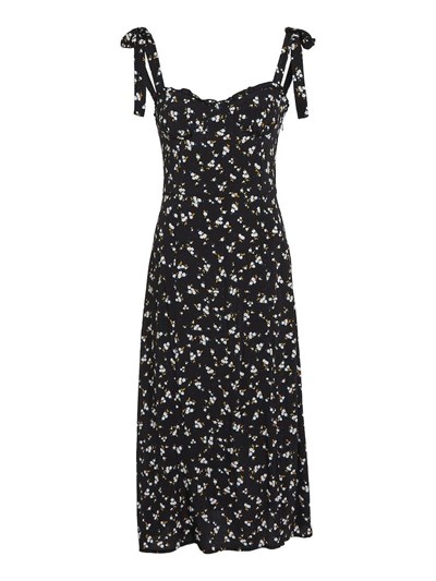 Tommy Hilfiger Tjw Midi Floral Ruffle Dress Elbise Kadın