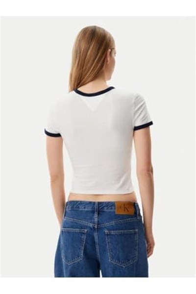 Tommy Hilfiger TJW SLIM SH SCRIPT RINGR TEE EXT Tişört Kadın
