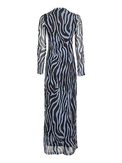 Tommy Hilfiger Tjw Zebra Maxi Knit Dress Elbise Kadın