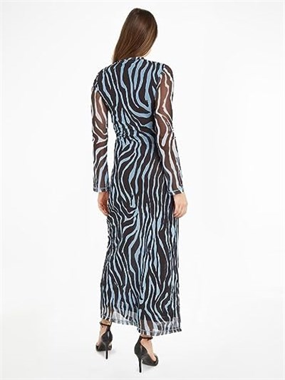 Tommy Hilfiger Tjw Zebra Maxi Knit Dress Elbise Kadın