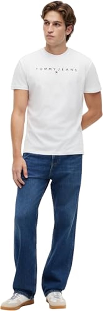 Tommy Jeans TJM REG LINEAR LOGO TEE EXT Tişört Erkek