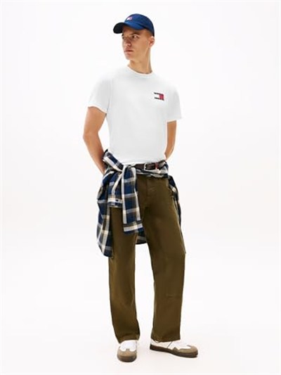 Tommy Jeans TJM SLIM ESSENTIAL FLAG TEE EXT Tişört Erkek
