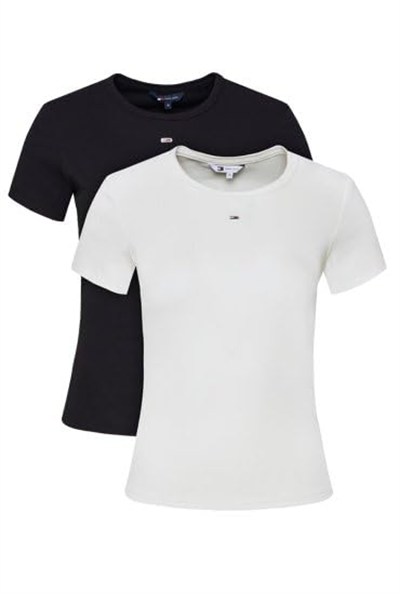 Tommy Jeans TJW 2PACK SLIM ESSENTIAL RIB SS Tişört Kadın
