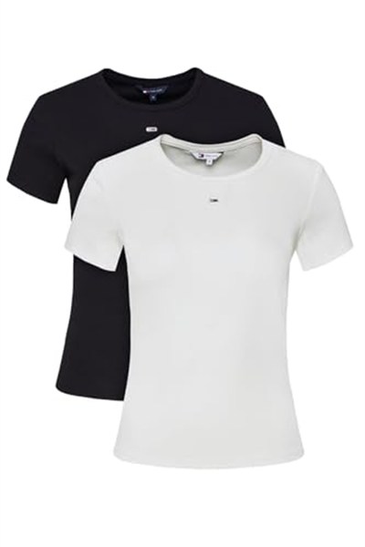 Tommy Jeans TJW 2PACK SLIM ESSENTIAL RIB SS Tişört Kadın