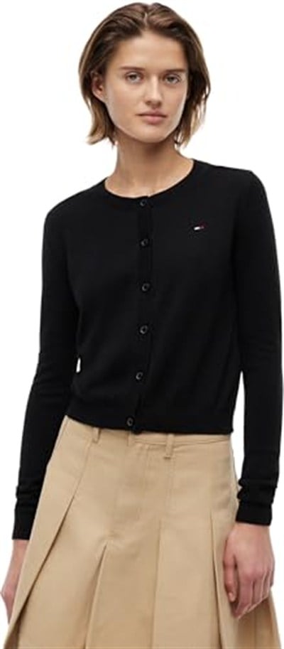 Tommy Jeans TJW ESSENTIAL CREW NECK CARDIGAN Kazak Kadın