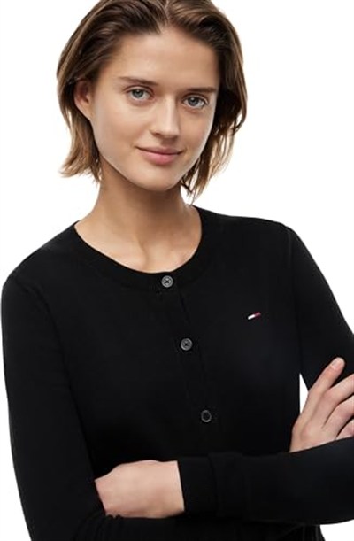 Tommy Jeans TJW ESSENTIAL CREW NECK CARDIGAN Kazak Kadın
