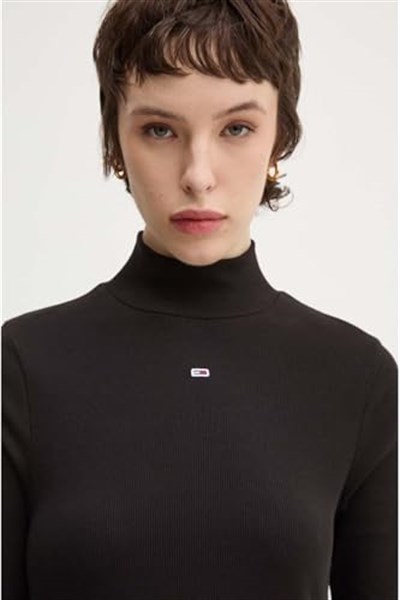 Tommy Jeans TJW ESSENTIAL MOCK NECK Tişört Kadın