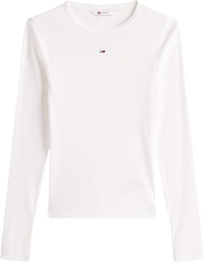 Tommy Jeans TJW SLIM ESSENTIAL RIB LS Tişört Kadın