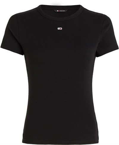 Tommy Jeans TJW SLIM ESSENTIAL RIB SS Tişört Kadın