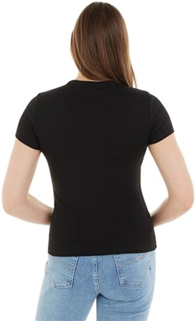 Tommy Jeans TJW SLIM ESSENTIAL RIB SS Tişört Kadın