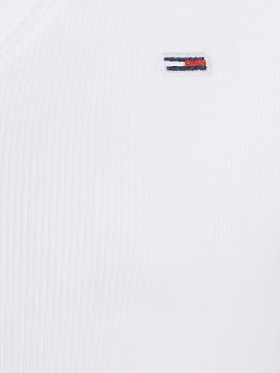 Tommy Jeans TJW SLIM ESSENTIAL RIB V SS Tişört Kadın