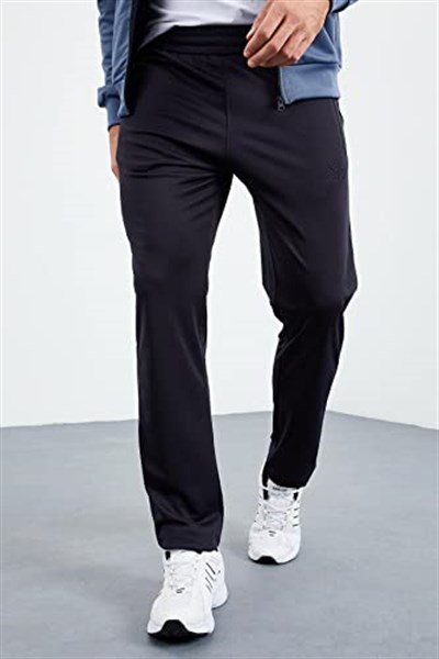TOMMY LIFE TOMMYLIFE Lacivert Dik Yaka Fermuarlı Standart Kalıp Klasik Paça Eşofman Takımı, T09ER-85162