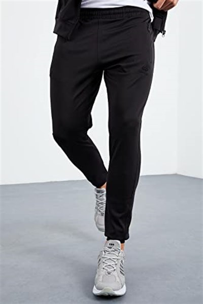 TOMMY LIFE TOMMYLIFE Lacivert Dik Yaka Fermuarlı Standart Kalıp Manşetli Eşofman Takım, T09ER-85160