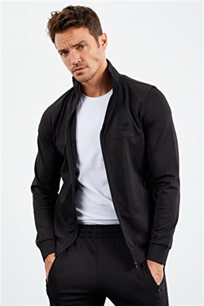 TOMMY LIFE TOMMYLIFE Lacivert Dik Yaka Fermuarlı Standart Kalıp Manşetli Eşofman Takım, T09ER-85160