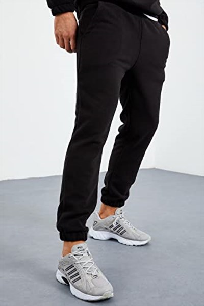 TOMMYLIFE Lacivert Yarım Fermuar Dik Yaka Lastik Paça Polar Erkek Eşofman Takımı - 85159
