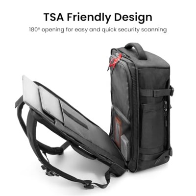 tomtoc 28-40L Seyahat Sırt Çantası, TSA Uyumlu Kabin Bagajı, Su Geçirmez, Hafif, Dayanıklı, Laptop, İş, Günlük, Hafta Sonu ve Seyahat Kullanımı, Weekender, Business, Hafif Backpack