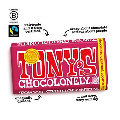 Tony’s Chocolonely Karamel Kurabiye Parçalı Çikolata 180 Gr