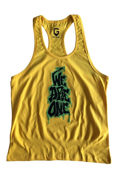 TOP GLORY (T1010) FİTNESS GYM TANK TOP ATLET SPORCU ATLETİ 5058 SARI-