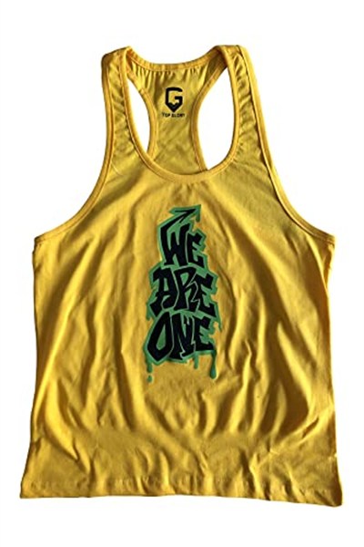 TOP GLORY (T1010) FİTNESS GYM TANK TOP ATLET SPORCU ATLETİ 5058 SARI-