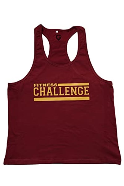 TOP GLORY (T1075) FİTNESS GYM TANK TOP ATLET SPORCU ATLETİ TTGT5008W BORDO-