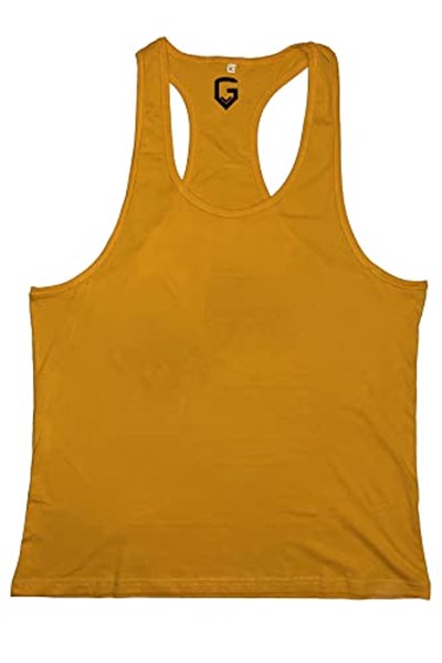 TOP GLORY (T1115) FİTNESS GYM TANK TOP ATLET SPORCU ATLETİ SARI TTGT5030W-