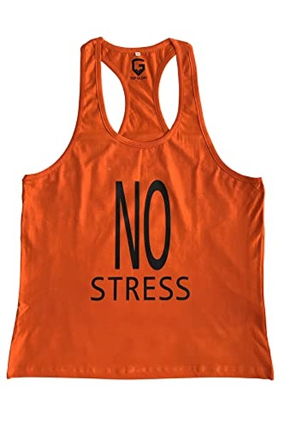 TOP GLORY (T1140) FİTNESS GYM TANK TOP ATLET SPORCU ATLETİ TTGT5033W TURUNCU-
