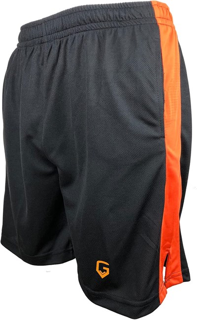 TOP GLORY (T1222) Fitness Şort Spor Şortu Siyah Turuncu-
