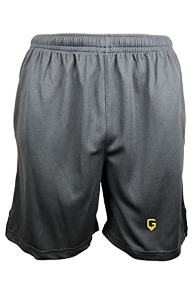 TOP GLORY (T1228) Fitness Şort Spor Şortu Gri Şeritli-