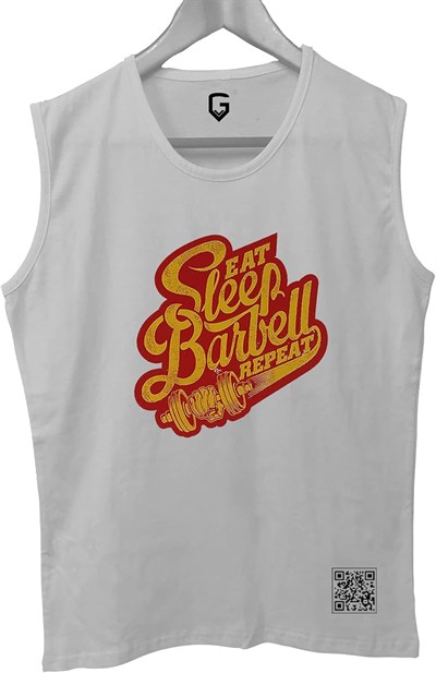 TOP GLORY (T123) SleepBarbell Kolsuz Sporcu T-Shirt Tank Top -