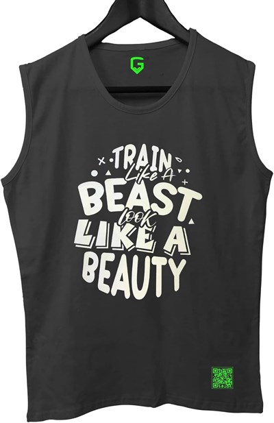 TOP GLORY (T126) TrainBeast Kolsuz Sporcu T-Shirt Tank Top