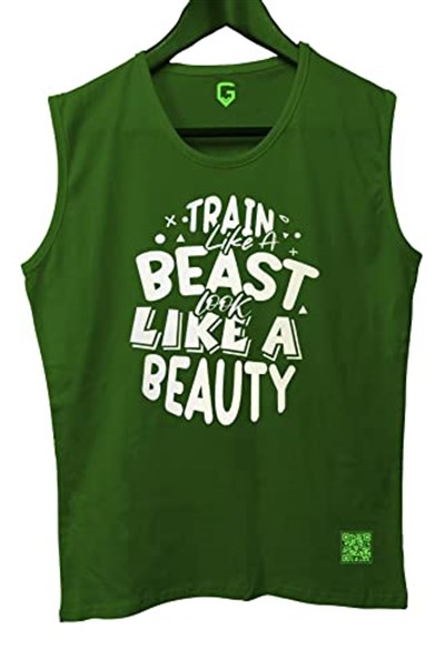 TOP GLORY (T158) TrainBeast Kolsuz Sporcu T-Shirt Tank Top