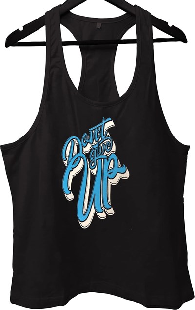 TOP GLORY (T447) DontGiveUp Fitness Gym Tank Top Sporcu Atleti- - Bedenler: S, M, L, XL, XXL
