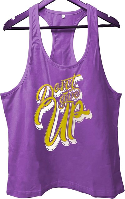 TOP GLORY (T447) DontGiveUp Fitness Gym Tank Top Sporcu Atleti- - Bedenler: S, M, L, XL, XXL