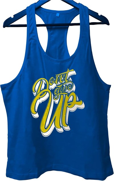 TOP GLORY (T447) DontGiveUp Fitness Gym Tank Top Sporcu Atleti- - Bedenler: S, M, L, XL, XXL