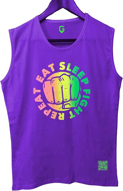 TOP GLORY (T516) EatSleepX Tank Top Kolsuz Sporcu TShirt-